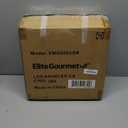 Elite Gourmet EMG6505G 12" Smokeless Indoor Electric BBQ Grill with Glass Lid Dishwasher Safe, Nonstick, Adjustable Temperature, Fast Heat Up, Low-Fat Meals Easy to Clean Design