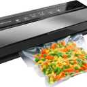 GERYON Vacuum Sealer, Vacuum Sealer Machine for Food Storage with Sealer Bags & Roll, Automatic Food Sealer for Sous Vide, Compact Design, LED Lights, Easy to Clean, Dry & Moist Modes (Silver)