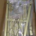 WATIHERE 57.5" Gold Easel Stand for Wedding Sign  4 Adjustable Height Levels, Assembly Required, Heavy Duty Metal Display Stand for Art, Paintings, Posters, Pictures, and Home Dcor