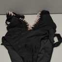 Womens Layla One Piece Swimsuit, Plunge Neck, Bathing Suits for WomenOne Piece Swimsuit
 (Large, Plain Black)