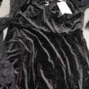IKADEX Women Gothic Dress Vintage Lace Grunge Punk Goth Dresses Casual Cosplay Party Cocktail, Small