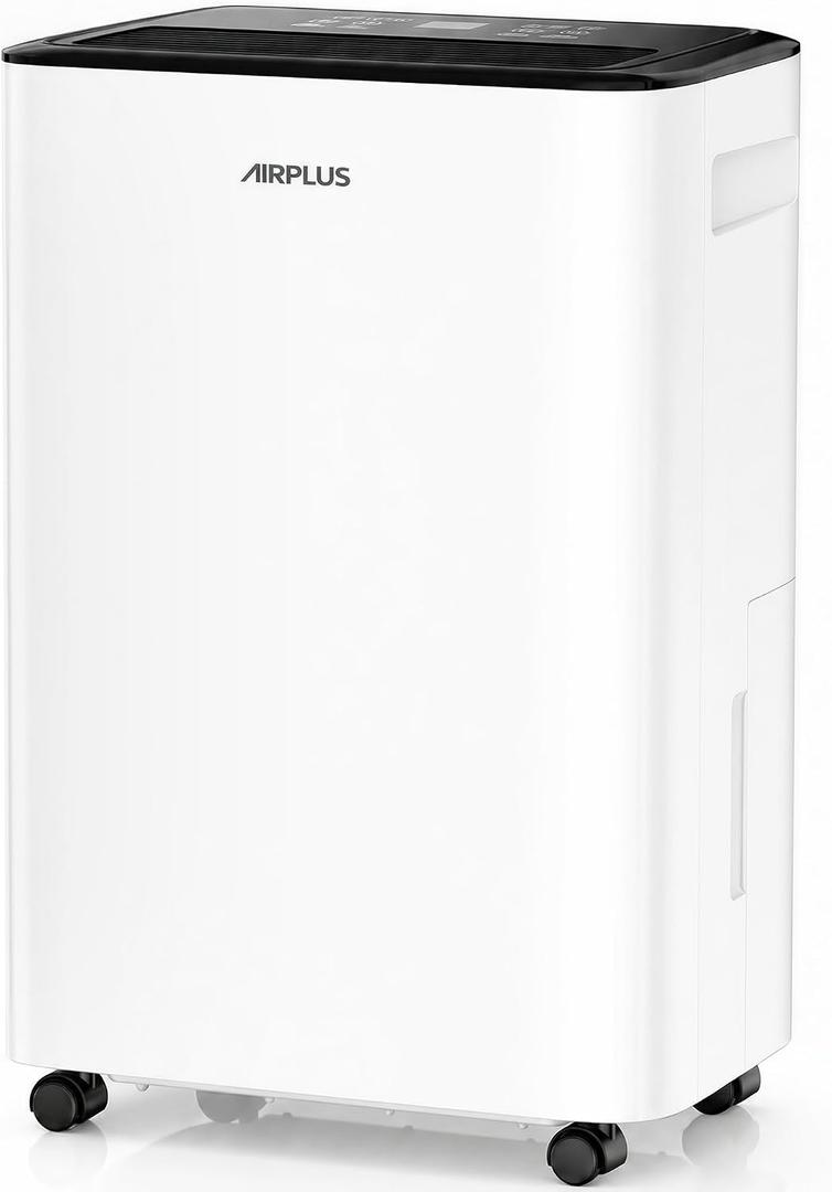 AIRPLUS 2500 Sq.Ft Dehumidifier for Basement, 30 Pints Dehumidifiers for Home with Drain Hose, Quiet Smart Humidity Control for Bedroom, Bathroom with Auto Shut Off, Dry Clothes, 24H Timer