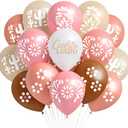Soulchen 45 Pcs Cielito Lindo Balloons Party Decoration 12 Inch Platos De Barro Fiesta Balloons Mexican Talavera Party Decor for Wedding Birthday Baby Shower Bridal Engagement Supplies(Dusty Pink)