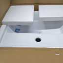 18.1 x 16.5 inch Modern White Rectangle Wall Mounted Bathroom Sink, Mini Floating Bathroom Vessel Sinks, Small Porcelain Corner Wall Mount Sink for Rvs, Restroom, Toilet