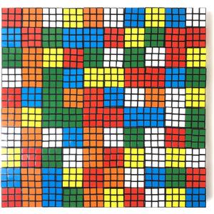 100 Pack Lot of Mini Magic Cubes, Twist Puzzle, Toys, 3x3 Magic Cube Mosaic, Brain Art, Favors, Gifts, Party Supplies for Boys and Girls