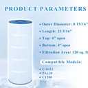 Pool Filter Compatible with C-8412, PA120, C1200, CX1200RE, FC-1293, Clearwater II 125, Pro Clean 125,1 Pack