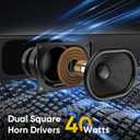 RIOWOIS Sound Bar for Smart TV, Soundbar for TV with Bass Reflector and Easy Set up, Home Audio Surround Sound System for TV PC Projector, Wall Mountable