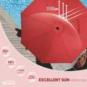Tempera Patio Market Outdoor Table Umbrella with Push Button Tilt and Crank, Large Sun Umbrella with Sturdy Pole & Fade Resistant Canopy, Easy to Set