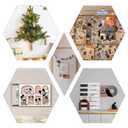 LMJIA Heavy Duty Double Sided Tape, Clear Reusable Mounting Tape Picture Hanging Adhesive Tape Removable Wall Tape Adhesive Poster Tape (Square-2.4inch*2.4inch)