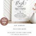 Reilly Originals 6x8 Inch Sensitive Plumbing Flush Only Toilet Paper, Not Hopes & Dreams Designer Bathroom Sign ~ Ready to Hang ~ Premium Finish, Durable (1)