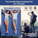 Elegear CumbreX Double Sleeping Pad for Camping, 4.7" Ultra-Thick Inflatable Camping Sleeping Pad 2 Person with Built-in Foot Pump, Portable Camping Sleeping Mat for Backpacking Hiking Tent, Full