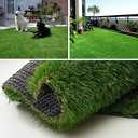 SHNOSU Artificial Grass Turf Rug 4FTX6FT Indoor Outdoor, 1.38" Pile Height Realistic Fake Grass with Drain Holes Astro Turf for Patio Garden Lawn Landscape Balcony