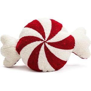 Christmas Pillows Candy Throw Pillow White Pillow Christmas Room Decorations Soft Winter Pillow Cute Plush Pillow Cushions for Couch Sofa Bed,22x13 Inch