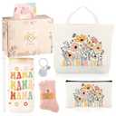 Pack of 2 HAOQINA 8 PCS Birthday Gift for Mom Flower Theme Mothers Day Christmas Gifts from Daughter Son New Mom Gift Besket