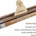 BlknWhite Certified Compostable Cling Wrap with Slide Cutter - 12" Wide x 200 feet. ASTM 6400 Certified Cling Wrap. Great Alternative to Beeswax Wraps or Plastic Wrap.