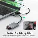 Acer SD Card Reader, USB A 3.0 to Micro Memory Card Reader, Aluminum Dual Slot SD to USB Adapter for Computer, PC, Laptop and Type A Devices, Compatible with SD/Micro SDXC/SDXC/SDHC/MMC/TF Cards
