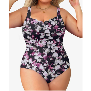 Aqua Eve Womens Plus Size One Piece Swimsuit- Tummy Control Bathing Suit Full Coverage Swimwear, XL