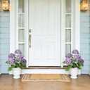 Nafresh 2FT Real Touch Faux Hydrangea Tree Outdoor, 2 Pack Purple Hydrangea Tree Artificial with Vibrant Blooms, Faux Hydrangea Potted Plant for Indoor Outdoor Home Front Porch Pation Decor