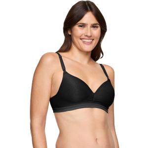 Warner's Women's Play It Cool Wire-Free Contour Bra with Lift (Black, L)