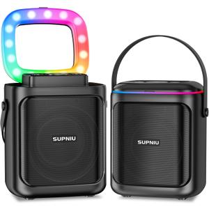 30W Portable Bluetooth Speaker Wireless with Loud Crystal Clear Stereo Sound - TWS Pairing & 24H Playtime with Led Lights | Small Party Speakers for Indoor/Outdoor, Travel, Gathering (1pcs) (S50)