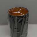 Wellmet BlackGold 8"x 8"x11" Lampshade, No Assembly Required, Classic Modern Lamp Shade for Table Lamp, Bedside Lamp, Floor Lamp, Fabric Drum Lampshade, Spider Fitter