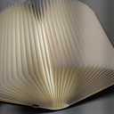 5.7 Inch Wooden Book Lamp - Portable Folding LED Book Light for Reading, Home & Library Decor, Unique Gift for Book Lovers, Magnetic Night Light (Walnut) (Middle)