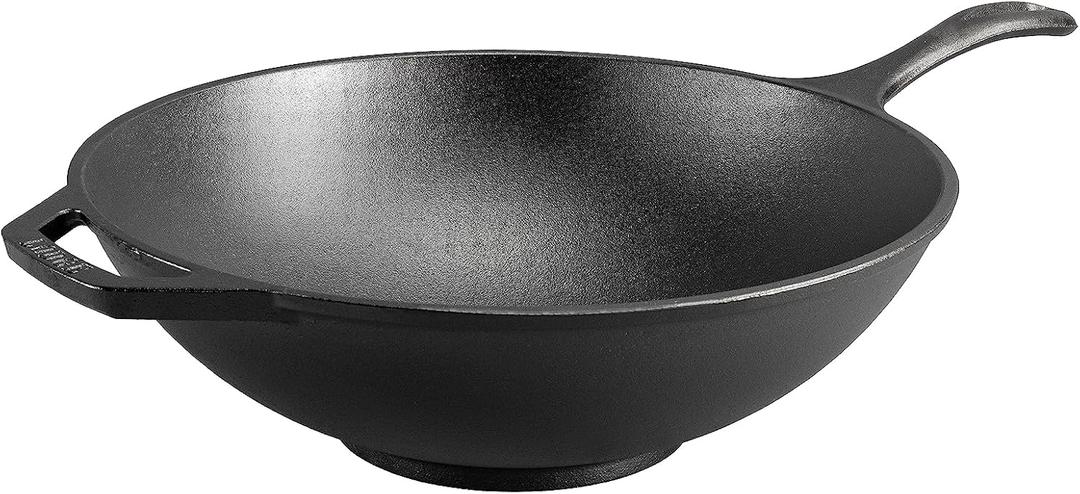 Lodge Chef Collection 12.5 Inch Pre-Seasoned Cast Iron Wok
Deep Rounded Sides for Easy Tossing & Stirring, Naturally Non-Stick, Ergonomic Handle for a Secure Grip