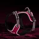 EXCELLENT ELITE SPANKER Nylon Reflective Dog Harness Adjustable No Pull Lightweight EVA Padded Vest Nameplate-Front Clip Service Dog Harness with Buckle for Medium Large Dogs (Black, S)