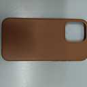 Belemay for iPhone 15 Pro Max Leather Case Compatible with MagSafe, Full-Grain Vegetable-Tanned Leather, Metal Buttons & Camera Bezel - Slim Fit&Sleek- Luxury Phone Cover (6.7-inch)-Saddle Brown