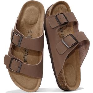 Project Cloud Genuine Leather Flat Sandals Women 2025 Beach Essentials Womens Sandals Memory Foam Vacation Essentials Slides for Women Footwear (Venita) (7, Tan)