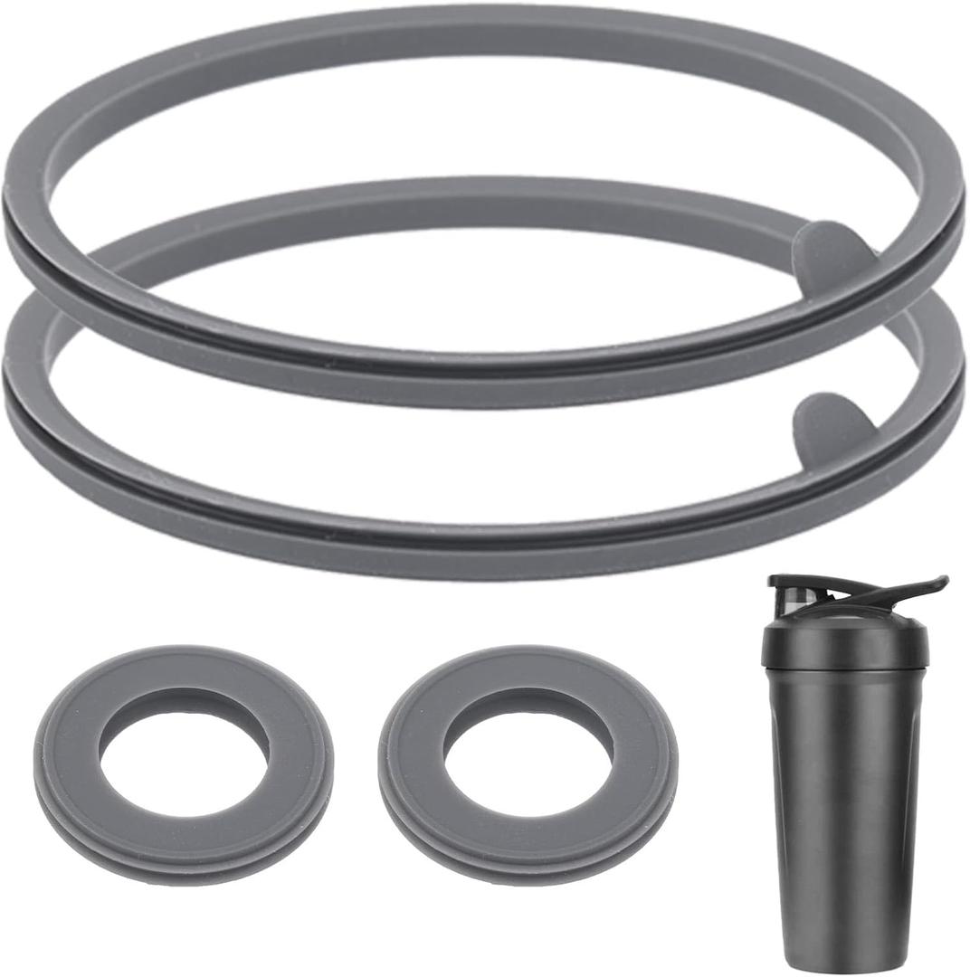 3 x 4pcs Lid Gasket Replacement for Blender Bottle Strada Flip Shaker Cup Water Bottle Parts Accessories Leak-Proof, 2 Sizes Silicone Seal Ring for Blenderbottle Strada Flip Shaker 24 oz 28 oz(Gray)