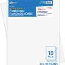 Royal Brites Premium White Foam Board 30 x 40, Sturdy & Lightweight 3/16" Thick Board for Art, Work Presentations, & School Projects, Pack of 10