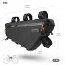 Rhinowalk Bicycle Front Frame Bag Bike Under Top Tube Triangle Bag 2.9L Cycling Accessories Nylon Pack Pouch for MTB Road Bike Cycling Commuting and Outdoor Adventures