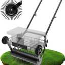Lawn Aerator Tool, Heavy Duty Manual Lawn Aerators with Dual Weight Up to 80lbs, Yard Aerator Lawn Tool with 39 Spikes, Grass Aerator for Lawn Care, 16 inch 