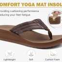 COFACE Flip Flops for Women with Comfortable Arch Support Ladies Fashion Lightweight Wedge Flip Flops Summer Soft Cushion Platform Thong Sandals for Beach