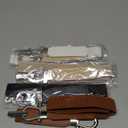 WERFORU 4 Pack Women Skinny Elastic Waist Belt Gold Buckle Stretchy Thin Belt for Jeans Dress (M,Belt Length 31in,Stretch up to 35in, Dark Brown+pure White+dark Black+beige)