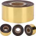 Hot Stamping Foil Paper with 1.2 x 400ft, Hot Foil Stamping Paper for Leather Bronzing Machine PU Heat Transfer Anodized Gilded Paper DIY Decoration for Cloth Package Box (Gold)
