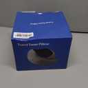 Travel Neck Pillow 3 in 1 with Heating and Massage, Memory Foam Cervical Pillow, 360 Ergonomic Design, Asymmetrical Sides Wireless Portable for Airplane Car Office, Skin-Friendly Cover (Grey)