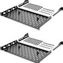 Tecmojo Server Rack Shelf, 1U Rack Shelf 10in Depth, Rack Mount Shelf with Anti-Slip Stops, 110lbs Weight Capacity of Vented Network Rack Shelf for Data/AV/IT/Audio Racks, with Lip(2 Pack), Black