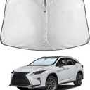 EcoNour Windshield Sunshade Compatible for Lexus RX 2023-2024 2025 2026, Sun Visor for Front Windshield & Window Sun Shade Cover, UV Heat Blocker & Protector, Car Accessories
