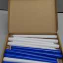 CHENGU 12 Pcs LED Taper Candles Flameless Battery Dripless Dinner Candles for Thanksgiving Day, Weddings, Church, Hanukkah, Christmas, Autumn, New Year Celebration(Blue,Taper)