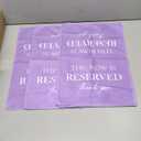 Reserved Seating Chair Signs, This Row Is Reserved Pew Cloths Seating Placeholder for Church Pews, Purple Wedding Decorations for Reception Parties Celebrations Event (Purple, 4 PCS)