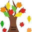 4E's Novelty Tree Craft Kit 4-Pack, Foam, Self-Adhesive - 11 Thanksgiving Craft, Ideal for Fall Crafts for Kids Perfect Gratitude Kit with Leaves to Write On