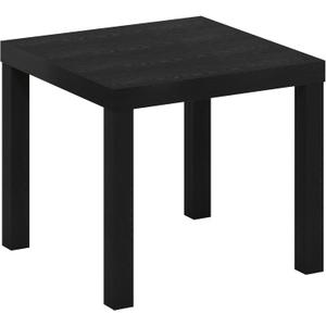 Furinno Classic Homey Square Parsons Side End Table, 1-Pack, Black (Single)