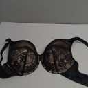 DELIMIRA Women's Front Closure Lace Underwire Sheer Bras Plus Size Full Coverage Sexy Plunge Unlined Bra, 38D