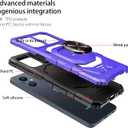Ailiber for OnePlus Nord N20 5G Stand Case, Screen Protector-Purple | Flexible Stable Ring Kickstand Holder Military-Grade Drop Protection, Build-in Metal for Magnet Car Mount Armor Cover