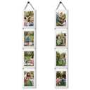 QUTREY 4x6 Collage Picture Frame White Set of 2, 8 Openings Hanging Picture Frames for Vertical 4 by 6 inch Pictures for Wall Decor