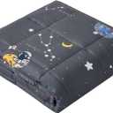 anfie Weighted Blanket Kids (36"x48" 5lbs), Weighted Blanket Cooling Blanket for Sleeping,Throw Size Breathable Blanket with Premium Glass Bead(Space Grey)