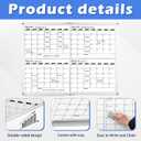 Lincia Large 48" x 36" Magnetic 4 Month Dry Erase Calendar White Board Foldable Whiteboard Calendar for Wall Mounted 2 in 1 Double Side Whiteboard with Dry Erase Board for Wall Office Home