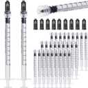30Pack 1ml Luer Lock Syringe Without Needle - 1cc Plastic Syringes Individually Sterile Sealed with Tip Caps, No Needles ( 30Pack 1 ml )